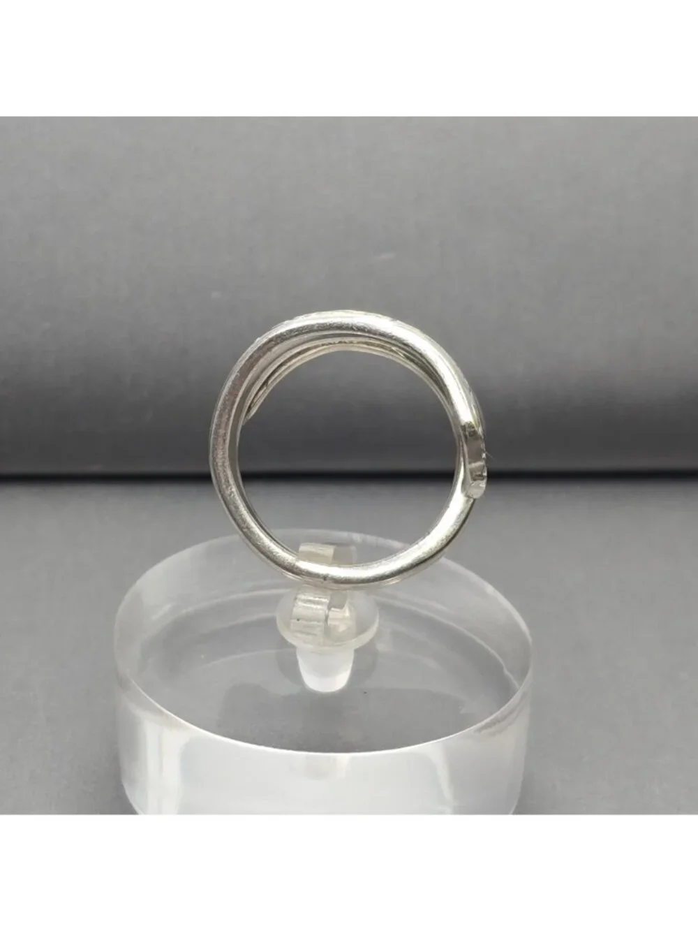 Vintage 1881 Rogers Silver Spoon Ring Wheat Bypass Band Size 8 Upcycled Jewelry - Picture 4 of 10